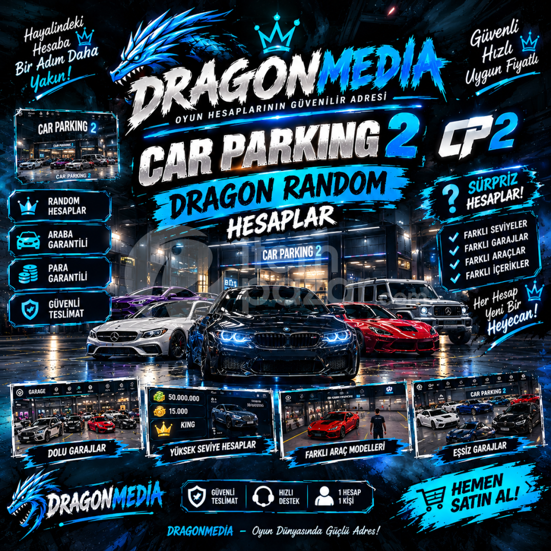  Car Parking 2 DRAGON RANDOM Hesaplar ??