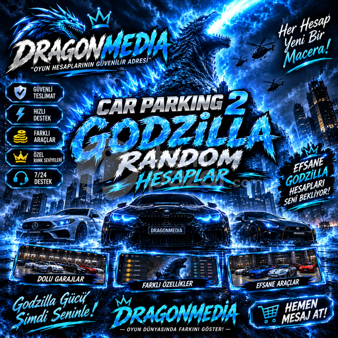 Car Parking 2 GODZILLA RANDOM Hesaplar?