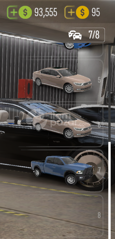 car parking 2 hesap 6 araç + king rank 