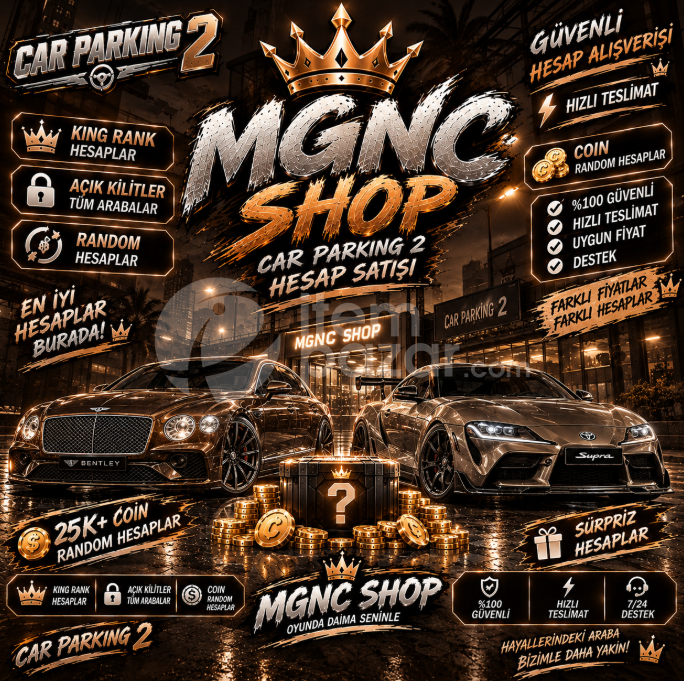 Car parking 2 King rank+25K coin ömürlük hesap