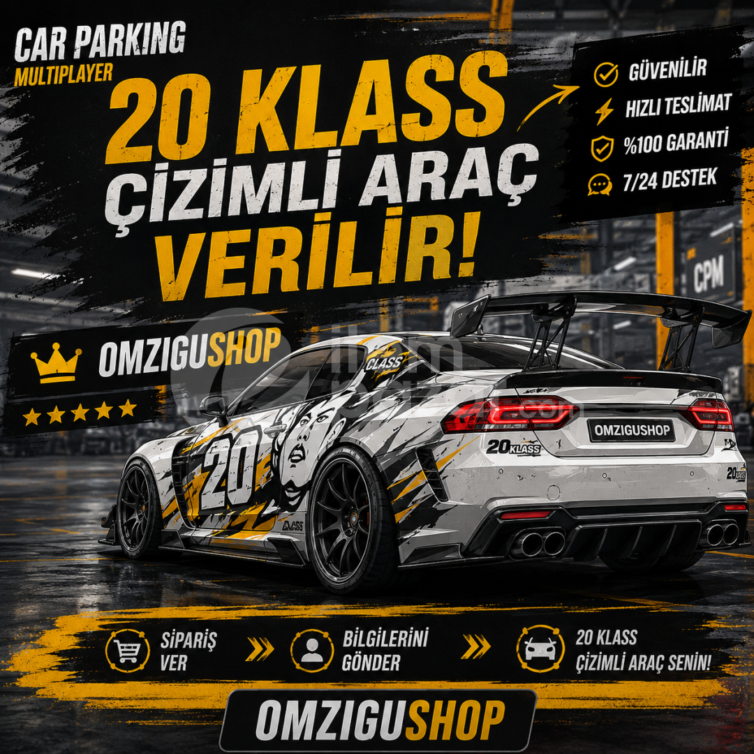 Car Parking 20 Klass Çizimli Araç Verilir