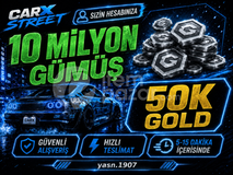 CARX 10M GÜMÜŞ 50k GOLD SİZİN MAİLİNİZE