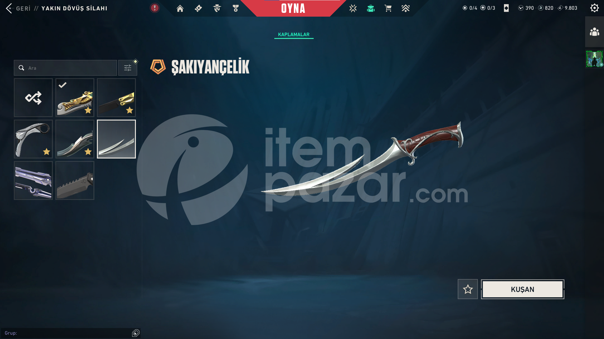 Champions 2022 Kelebek Bıçak 820 RP 45Skin Kaos