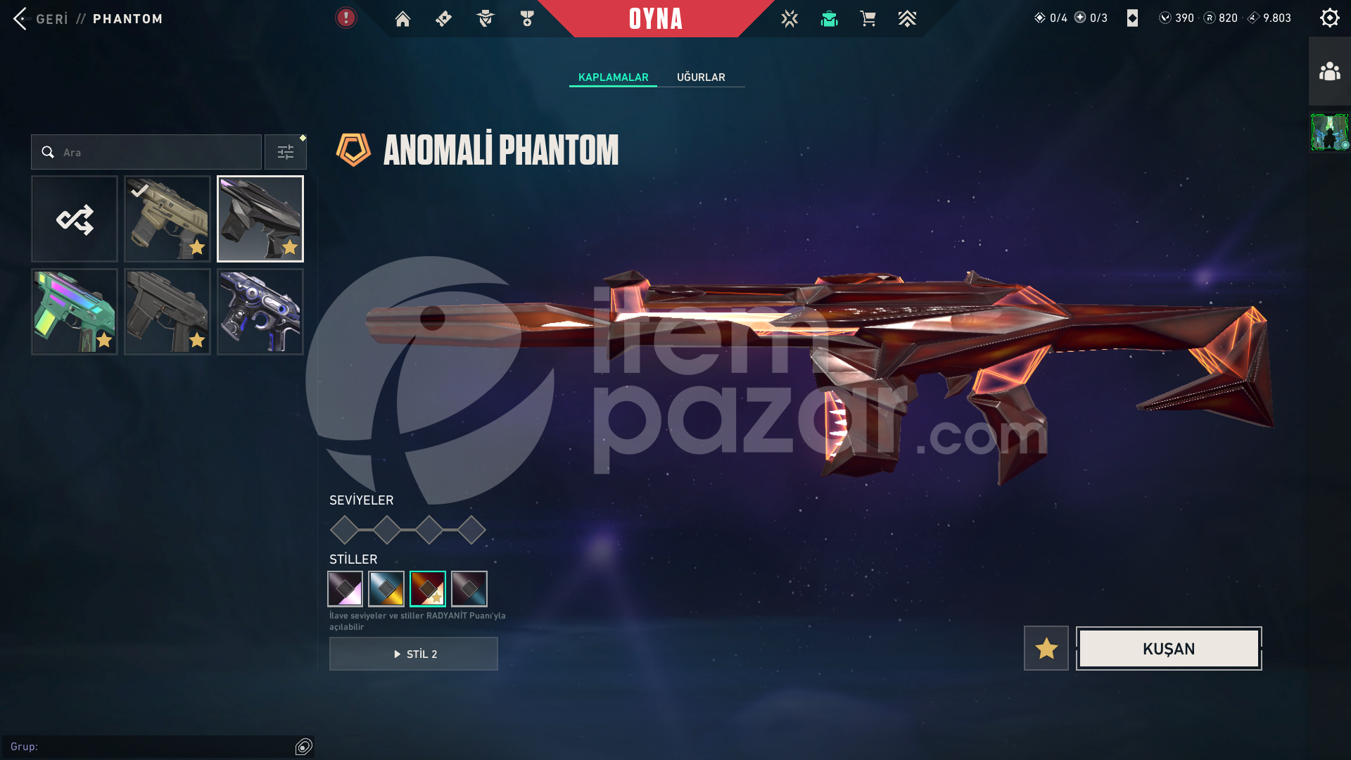 Champions 2022 Kelebek Bıçak 820 RP 45Skin Kaos