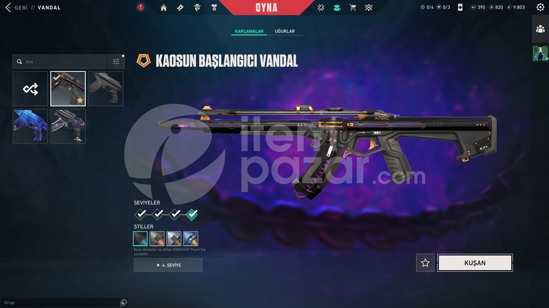 Champions 2022 Kelebek Bıçak 820 RP 45Skin Kaos
