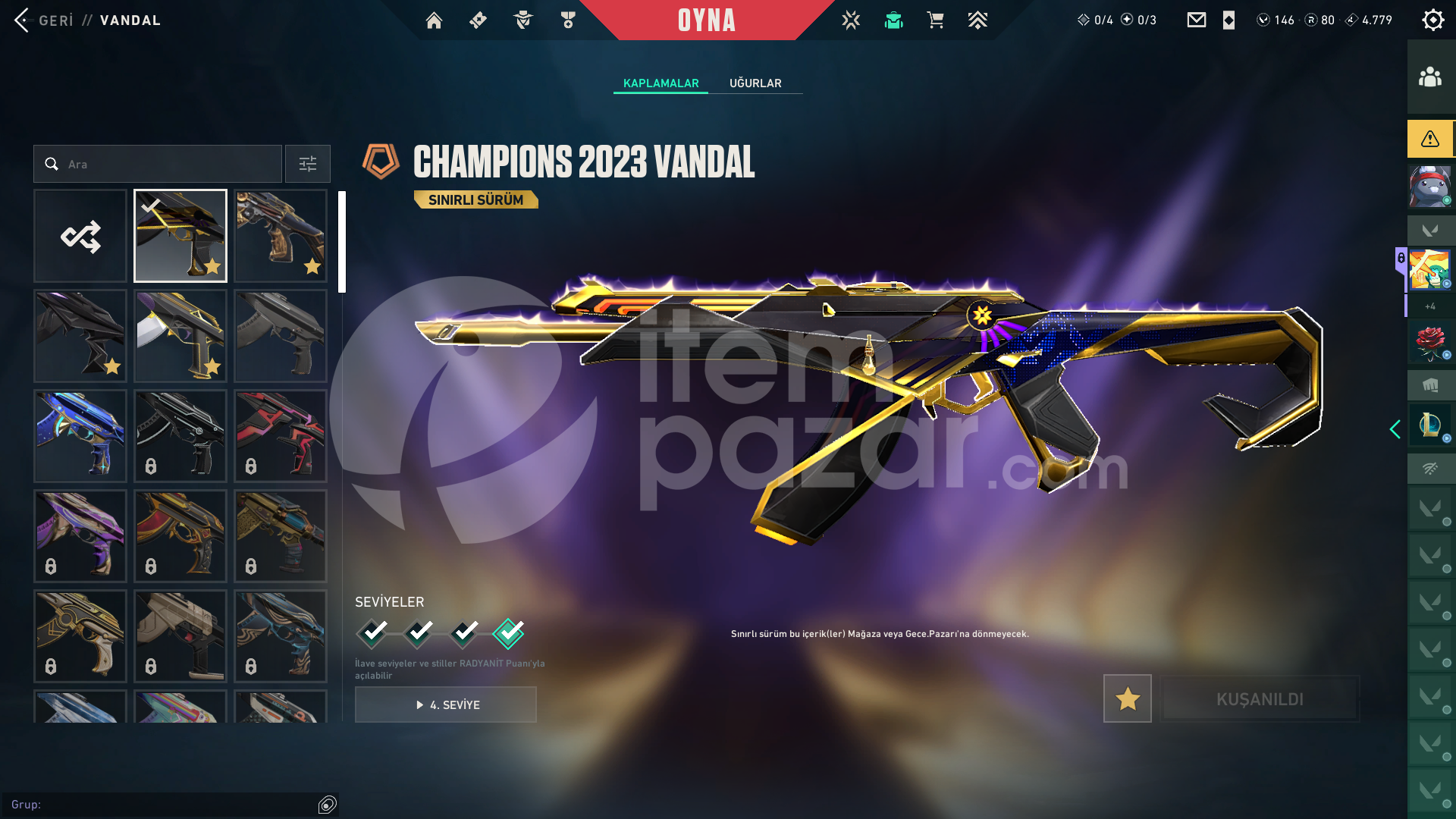 CHAMPIONS 2023 VANDAL ANOMALİ SETİ ACİLLLL