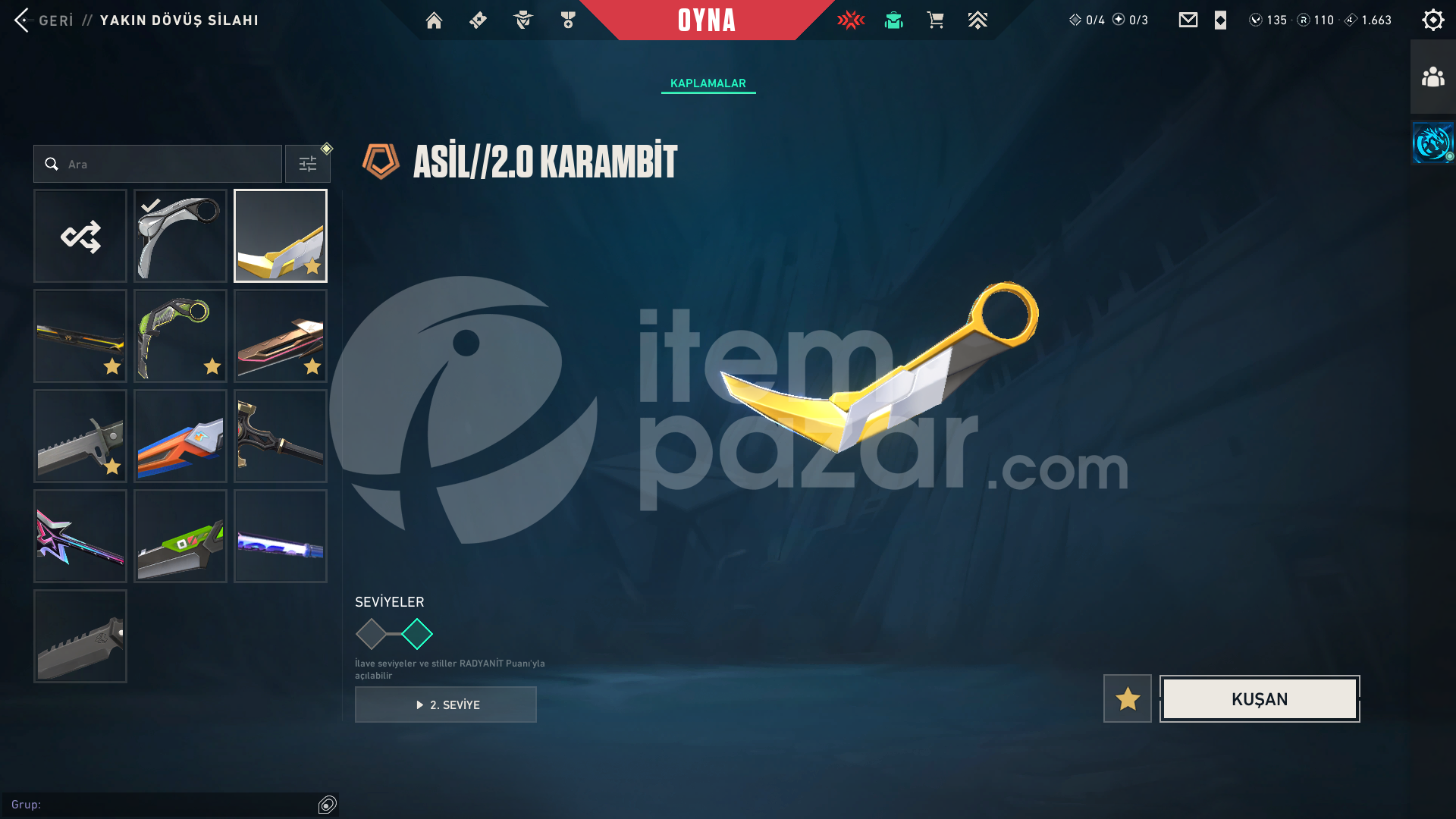 Champions 2024 Kılıc RGX İyon Karambit Uzaylı