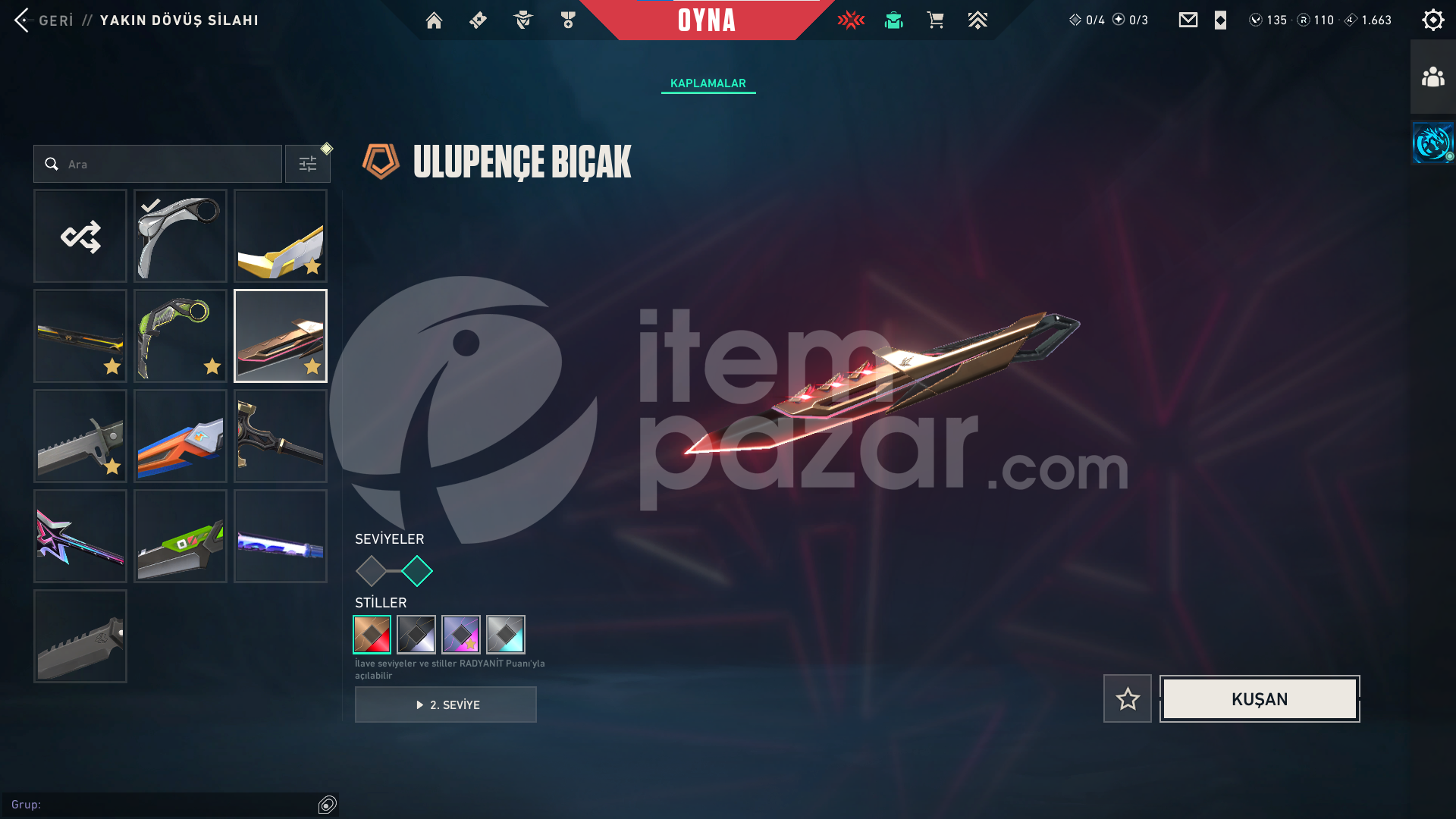 Champions 2024 Kılıc RGX İyon Karambit Uzaylı