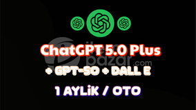 ChatGPT 5.0 Plus + GPT-5o + Dall e 1 Aylık |OTO