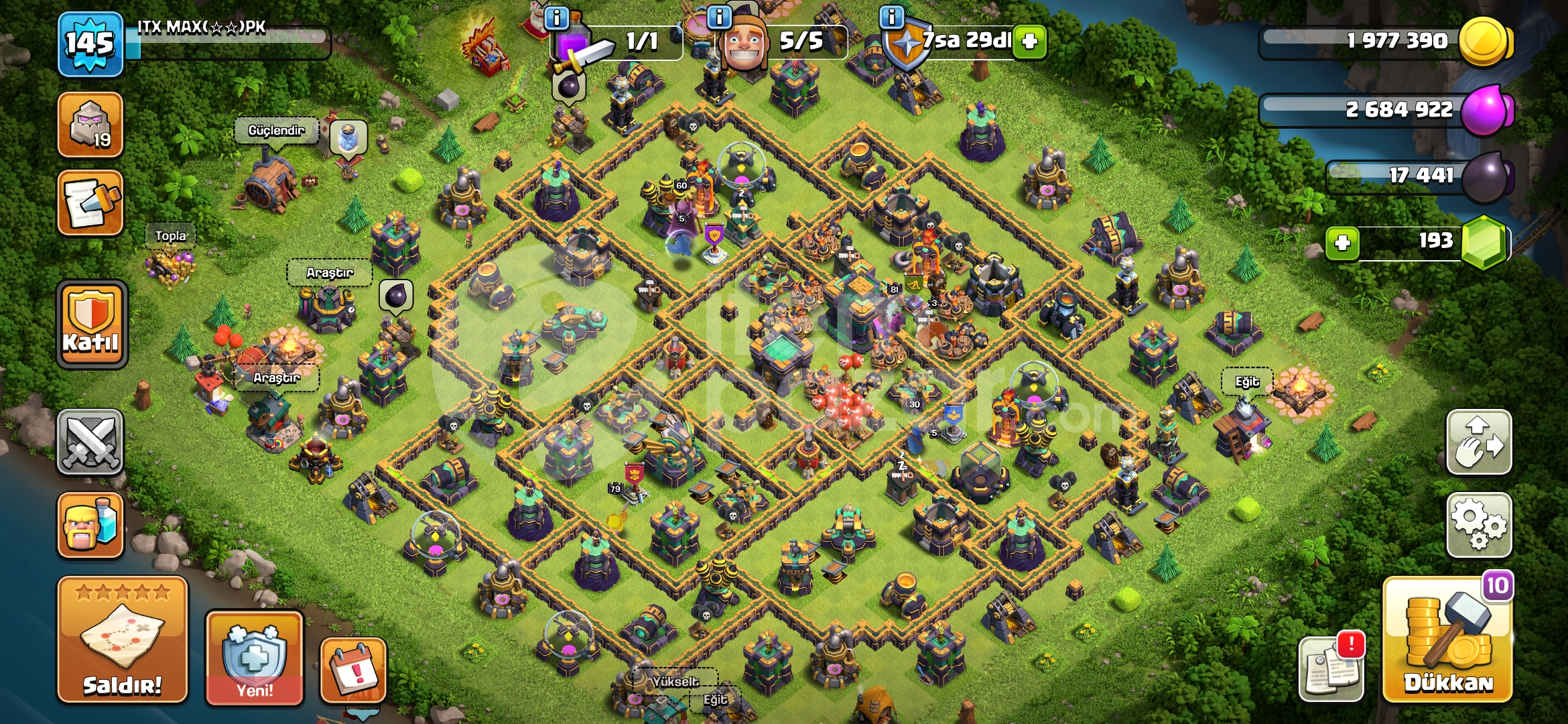 Clash of clans Belediye binası 14 max yakın 