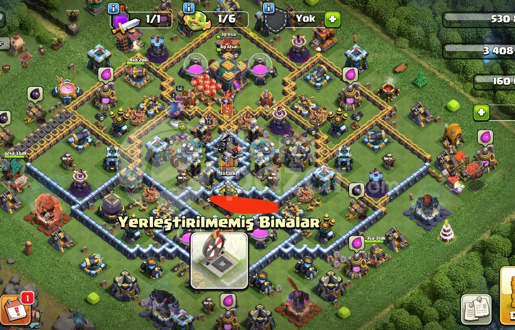 Clash of clans Herolar max 13 fulden geçildi 