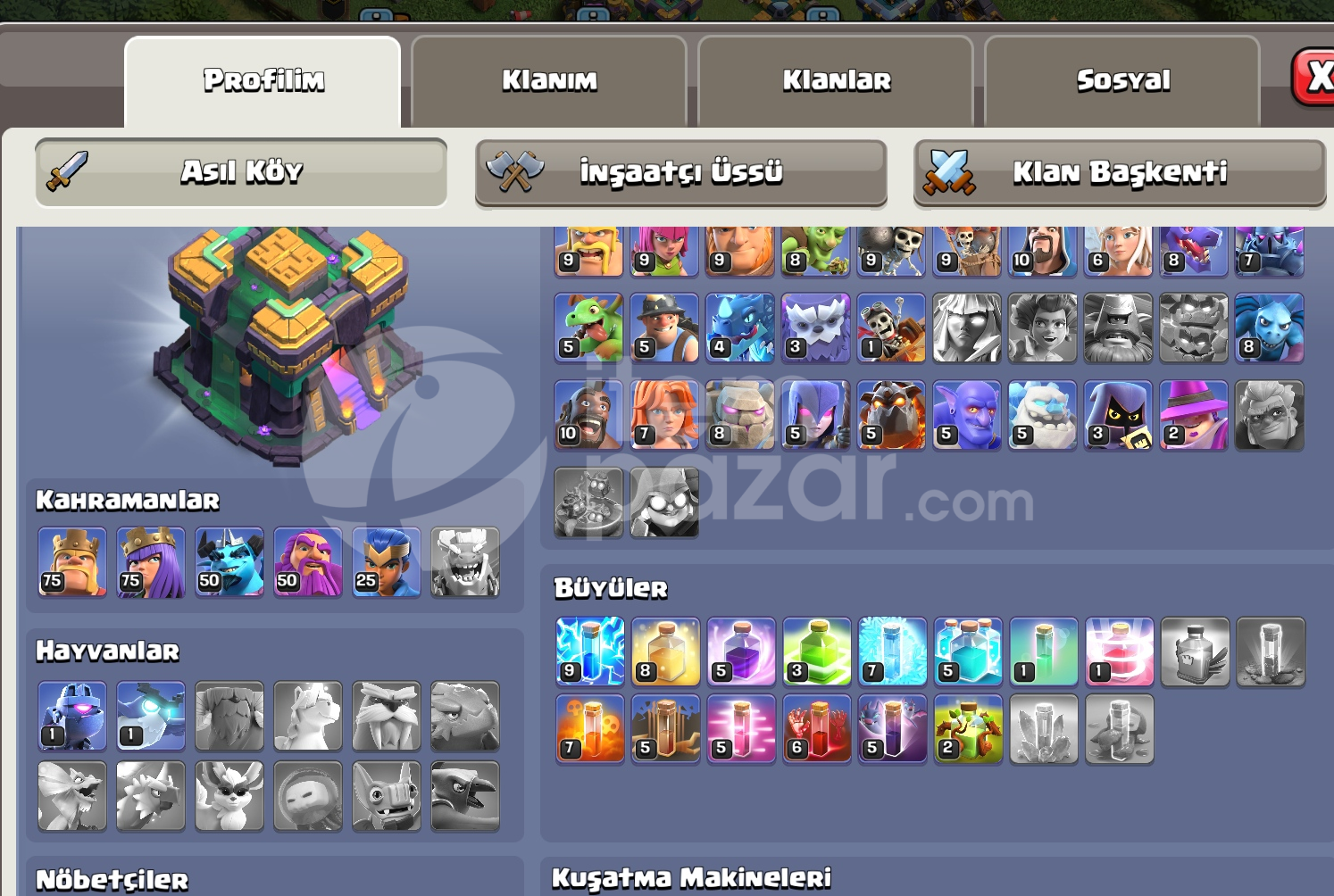 Clash of clans Herolar max 13 fulden geçildi 