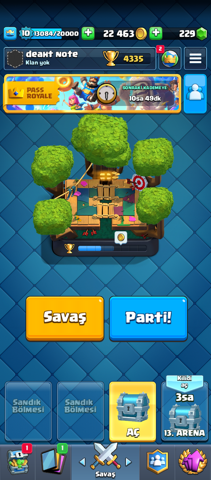 Clash Royal hesabım güzel 13 arenada