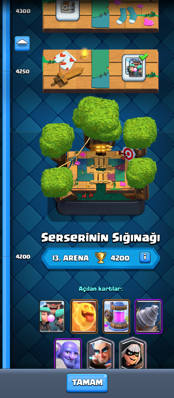 Clash Royal hesabım güzel 13 arenada