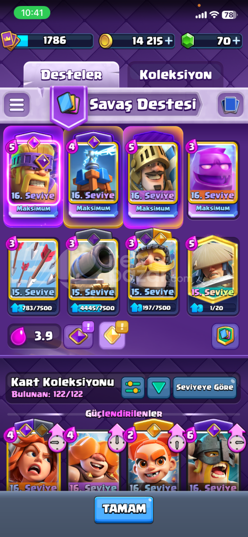 Clash royale 13k hesap
