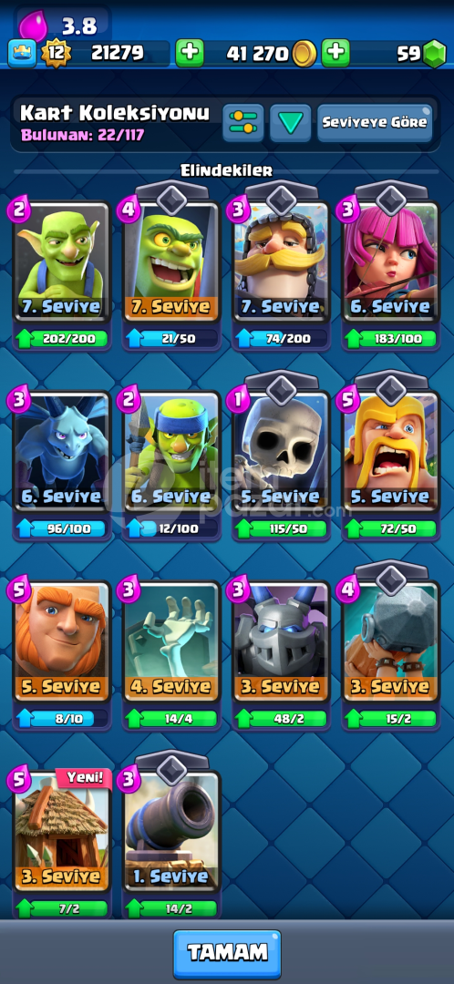  Clash Royale Hesap yeni başlıyan için idalall