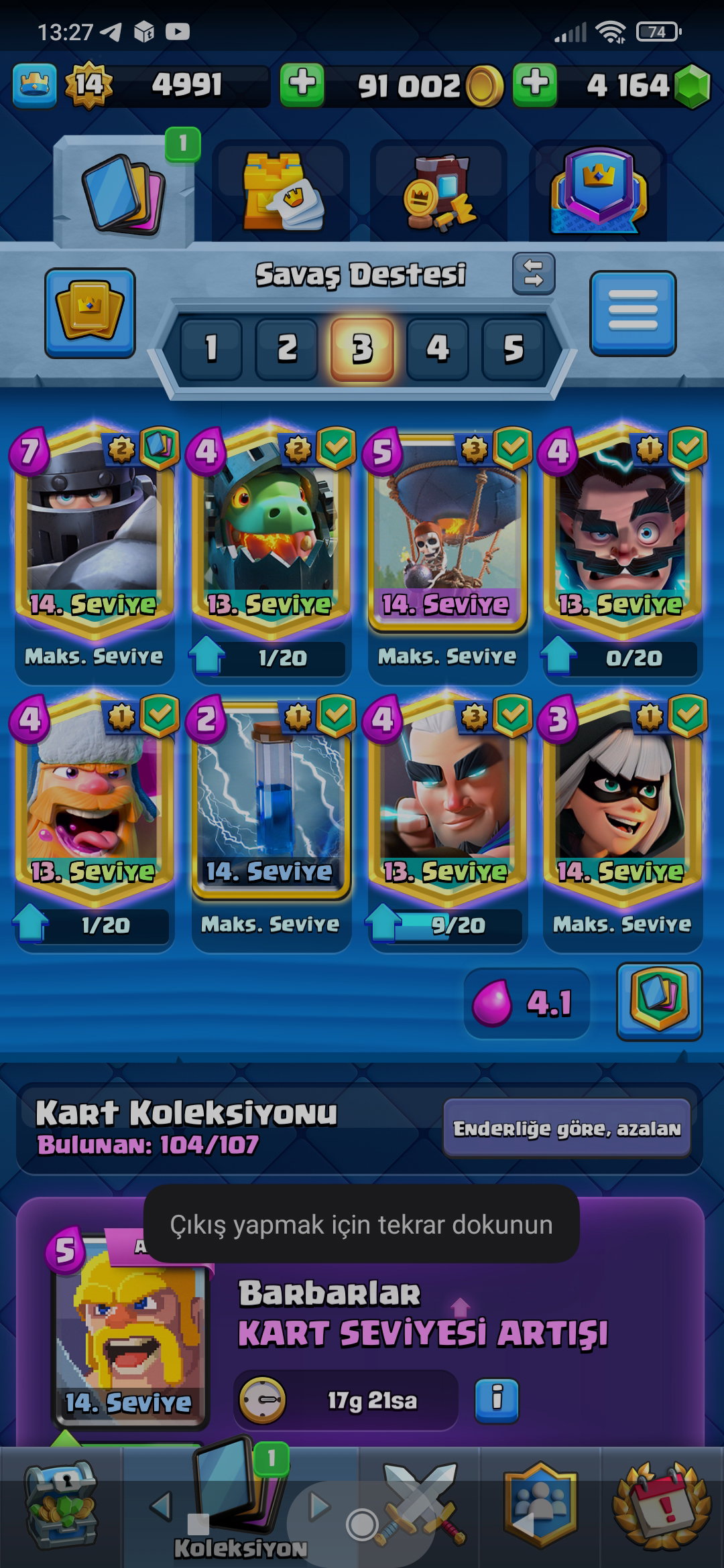 Clash royel Max hesap