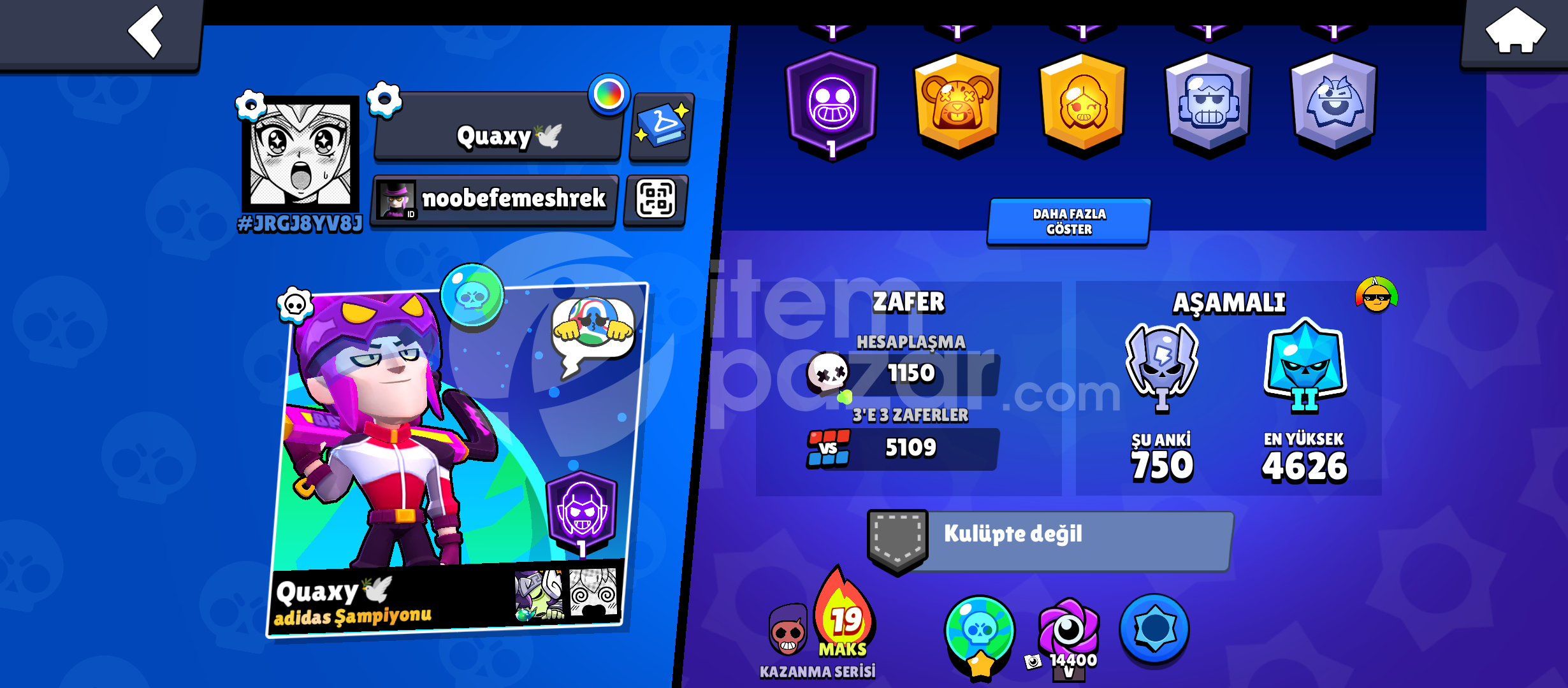 SATILIK BRAWL STARS HESABI 46K 104 KARAKTER