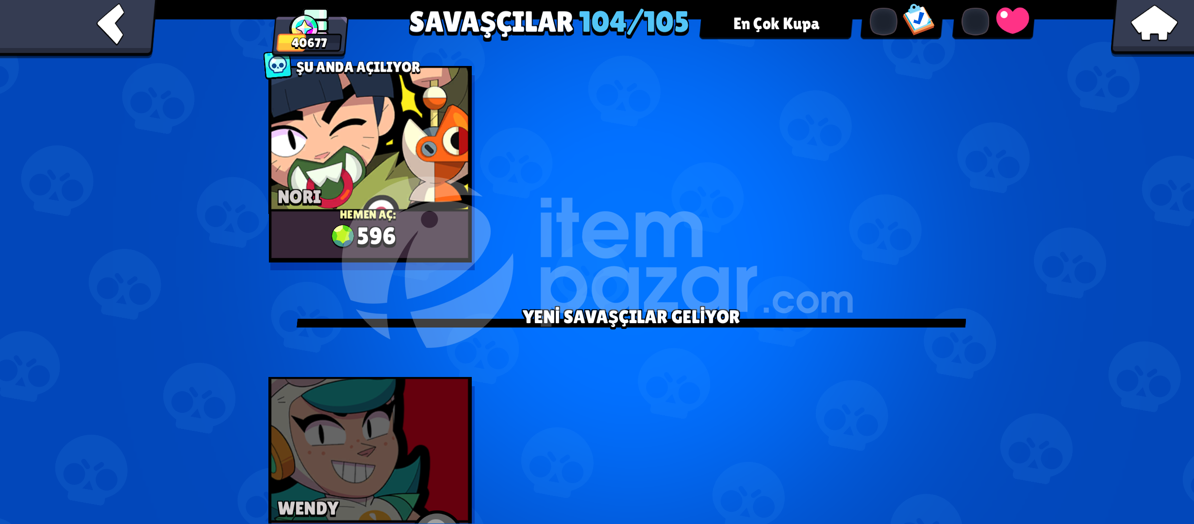 SATILIK BRAWL STARS HESABI 46K 104 KARAKTER