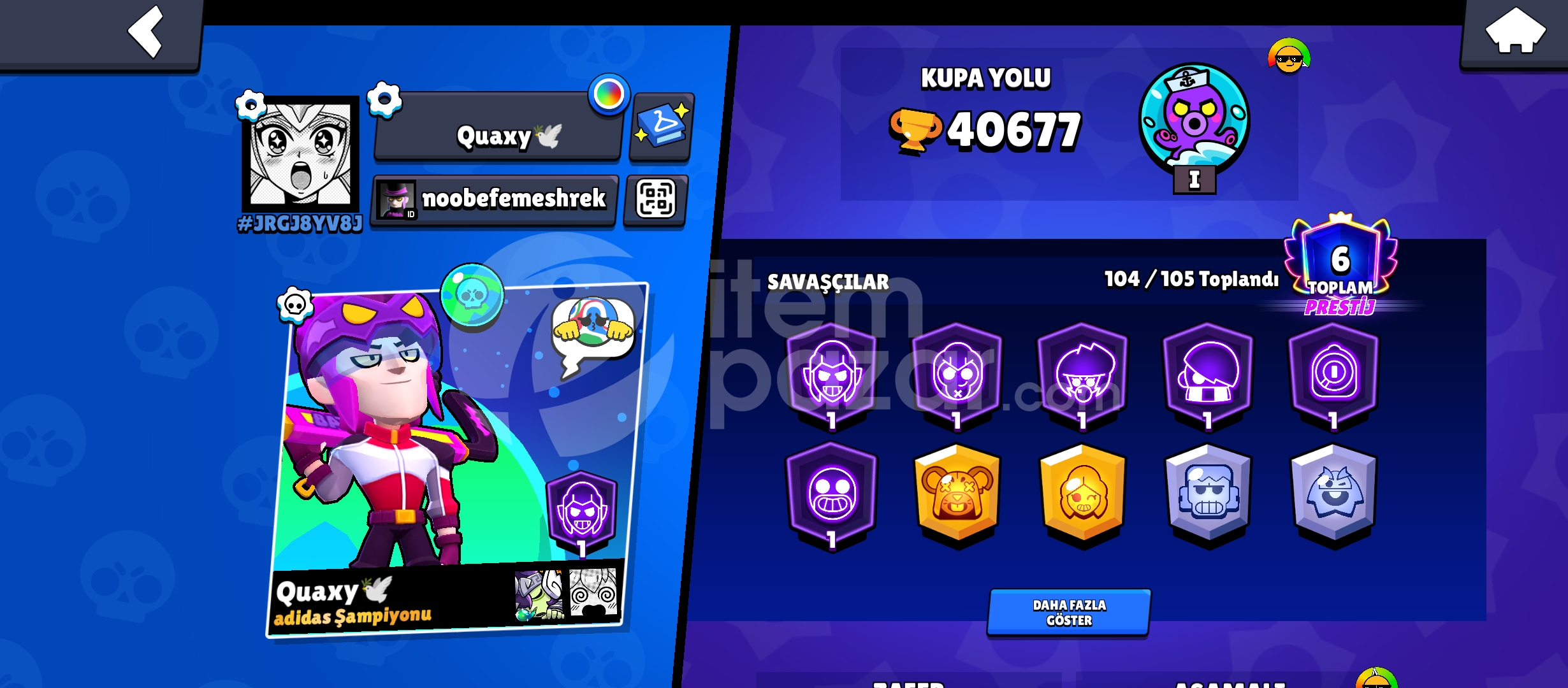 SATILIK BRAWL STARS HESABI 46K 104 KARAKTER