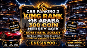 CPM2 KİNGRANK 300 COİNLİ +16 ARABALI HESAP