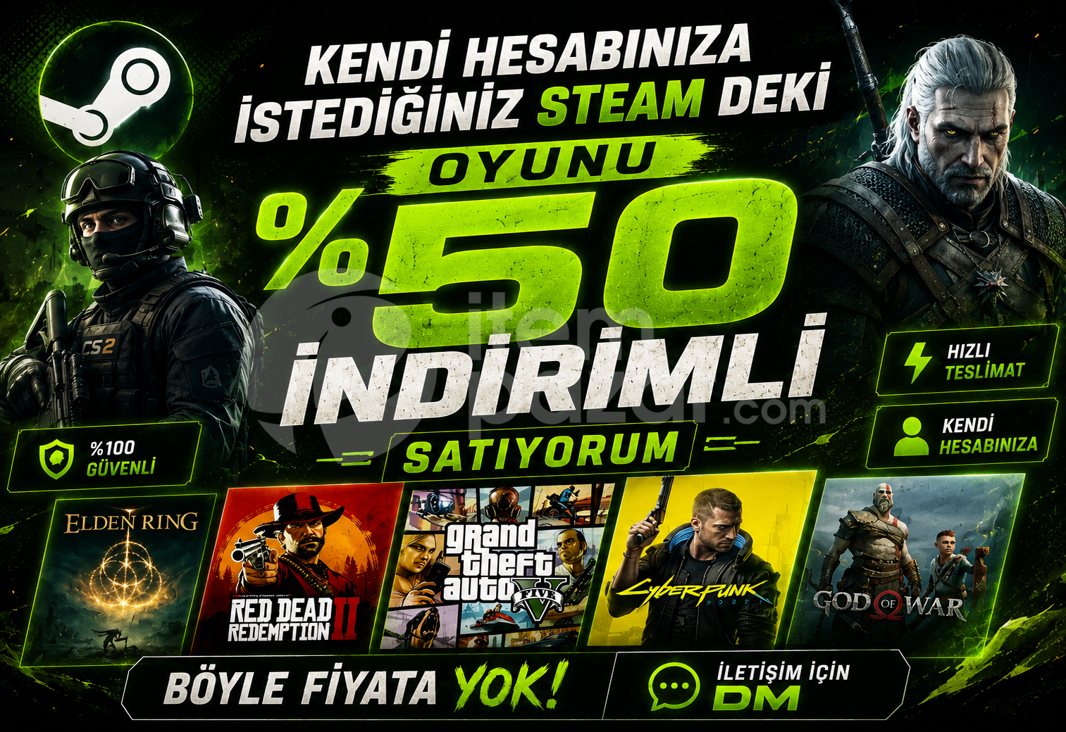 %50 OYUN INDIRIMI HESABINIZA