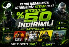 %50 OYUN INDIRIMI HESABINIZA