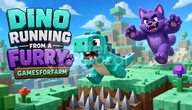 Dino running from a furry gamesforfarm-GUARDSIZ
