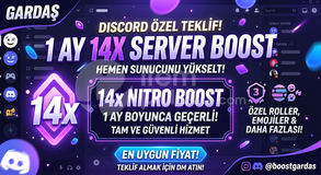DİSCORD 1 AYLIK 14X BOOST HIZLI