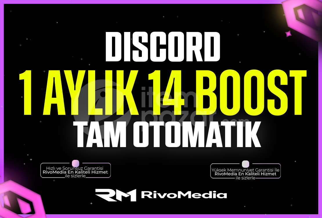 ✨Discord 1 Aylık 14X BOOST STOK VAR(Anında)⭐