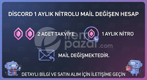 DİSCORD 1 AYLIK NİTROLU MAİL DEĞİŞEN HESAP 
