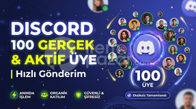 Discord 100 Adet Gerçek & Aktif Üye | Hızlı