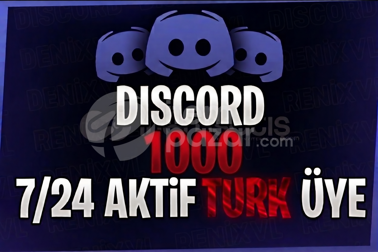 DISCORD 1000 ADET 7/24 AKTİF TÜRK ÜYE