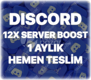 Discord 12x Server Boost 1 Aylık - Garantili