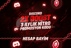 Discord 2X Boost + 3 Aylık Nitro