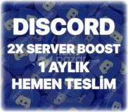 Discord 2x Server Boost 1 Aylık - Garantili