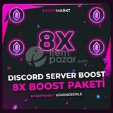 Discord 8x Boost | 1 Aylık 