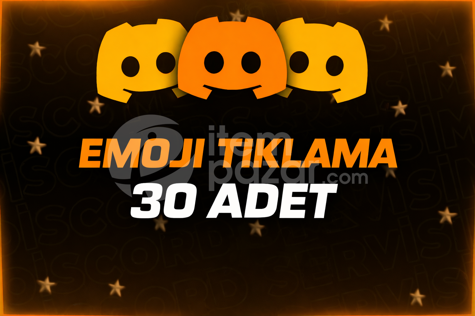 Discord Emoji Tıklama 30 Adet - Buton Emoji