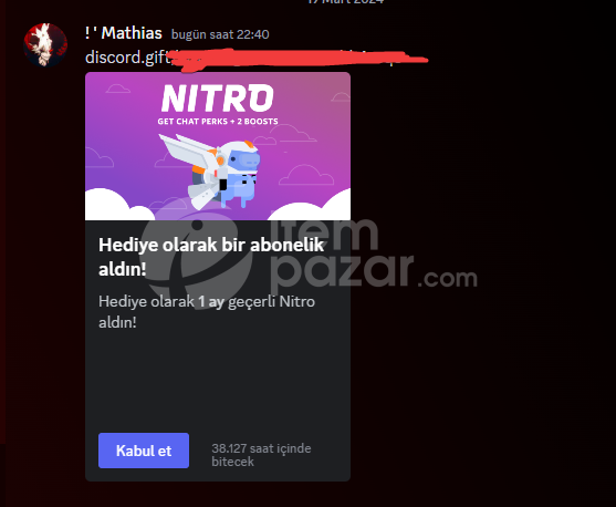 Discord Gift Boostlu Nitro