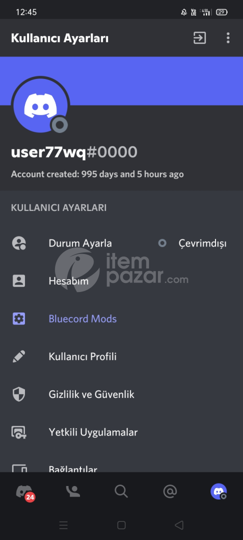 Discord hesabı 