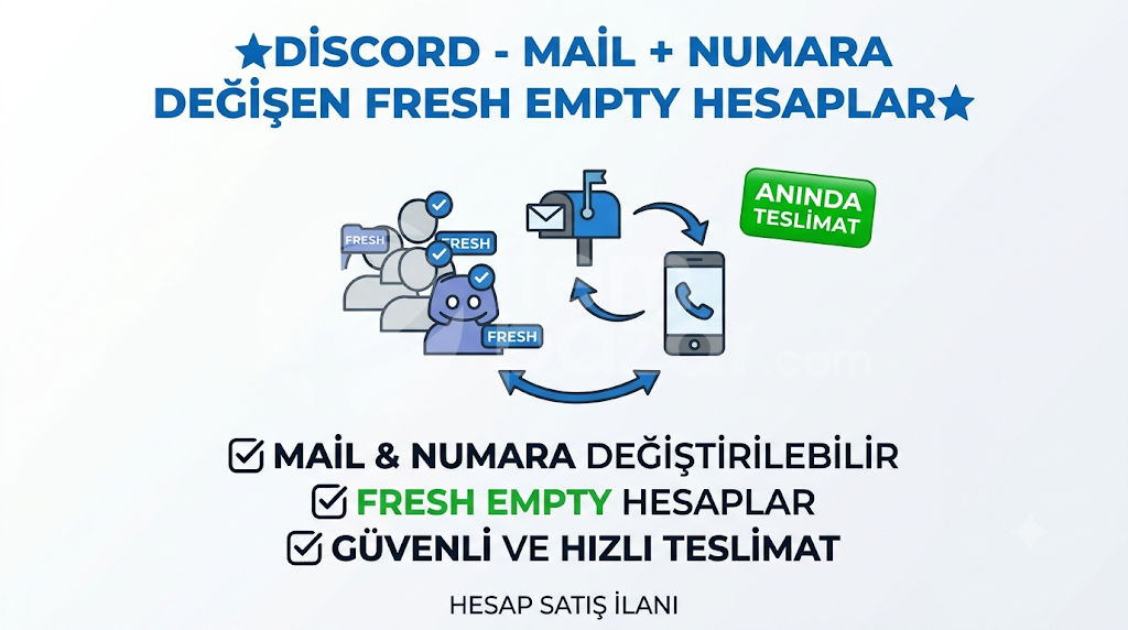 ⭐DİSCORD - FULL ACCESS FRESH EMPTY⭐