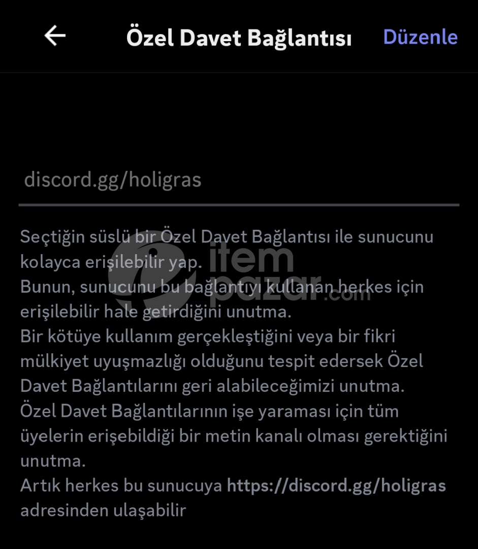 Discord Satılık URL /holigras (Sadece URL) 