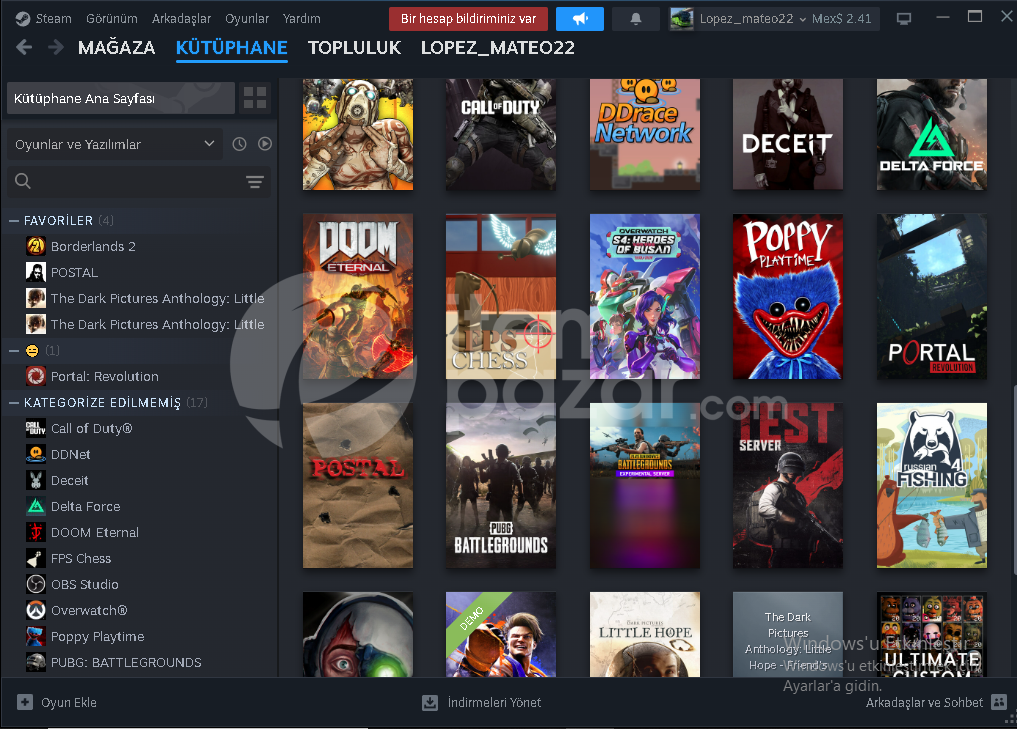 doom eternal steam hesap