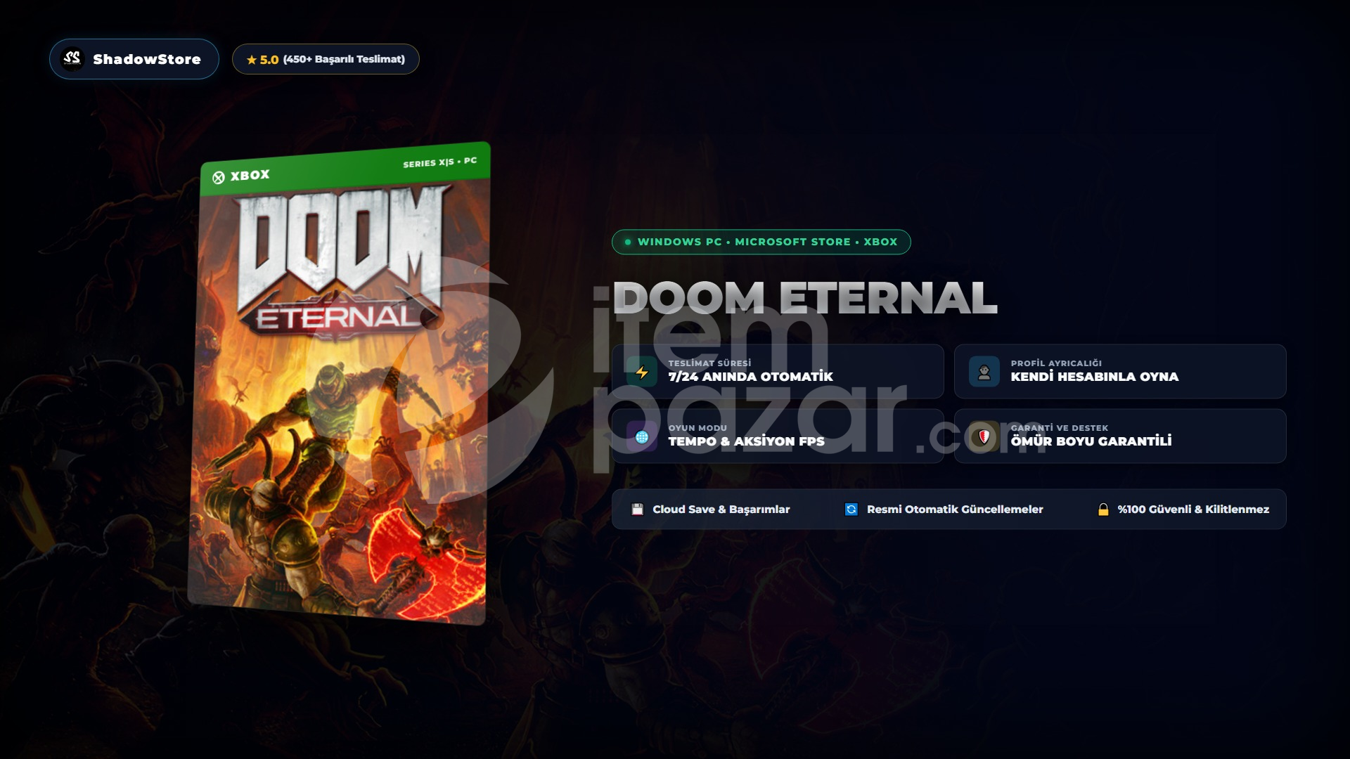 DOOM Eternal Tam Sürüm Online Garanti