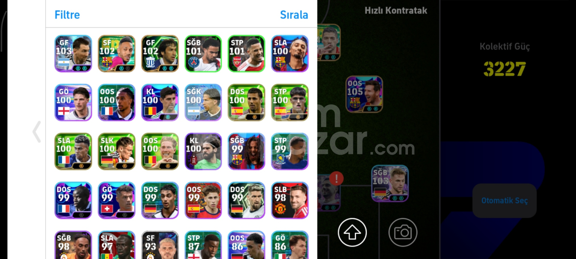 3230Kg Tek bağ 109 Hazard 108 Costa 105 Lampard