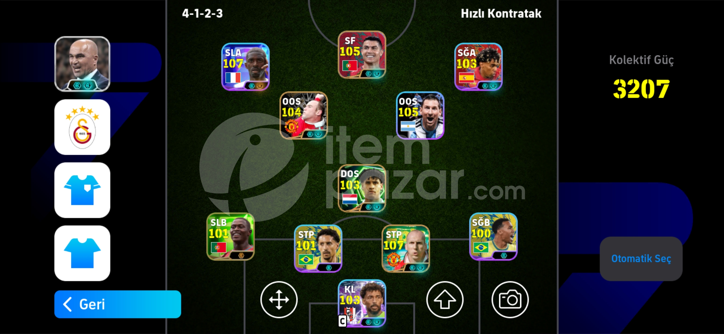 3207'lik E football Satılık mobil hesap