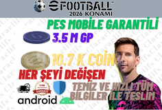 EFOOTBALL ANDROID 10.7K COIN + 3.5M GP TERTEMİZ