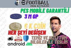 EFOOTBALL ANDROID 6K COIN + 3M GP TERTEMİZ