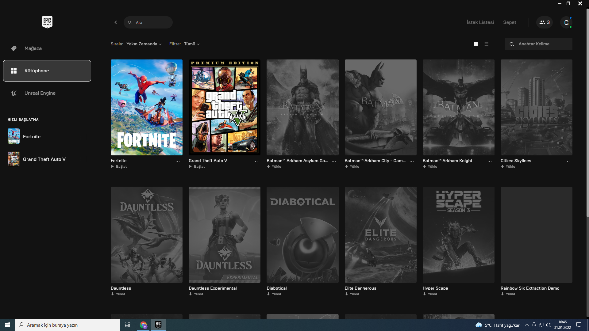 epic games hesabı
