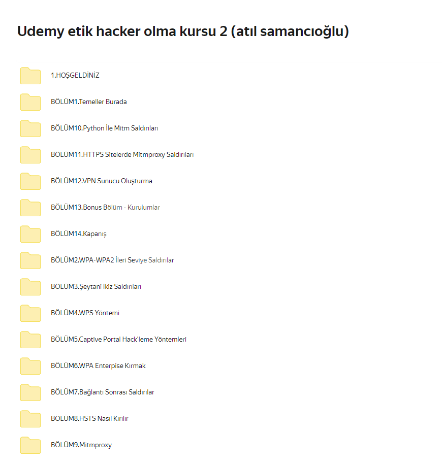 Etik Hacker Olma Kursu(Udemy)Atıl Samancıoğlu